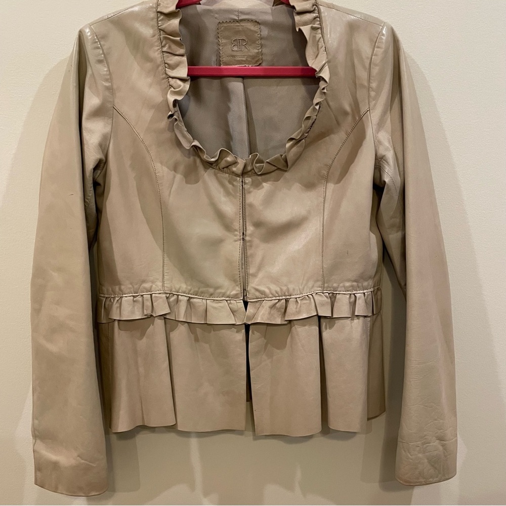 Banana Republic Tan Leather Jacket M